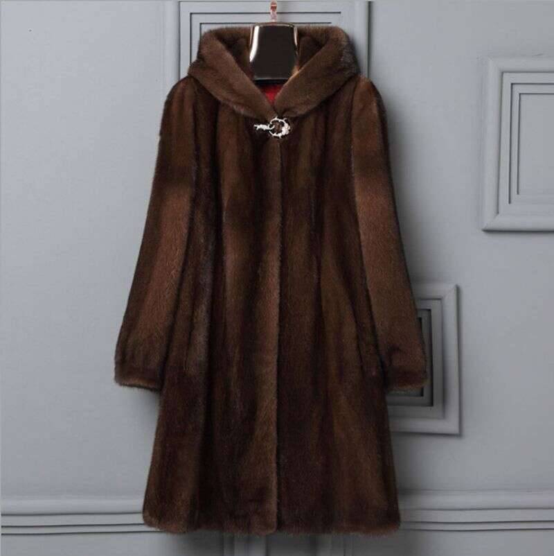 Women's Clothing Coats For Women Fur Whole Mink Long Hooded