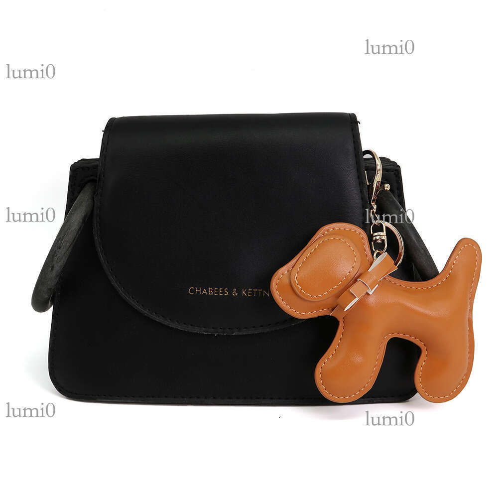 Cute Puppy PU Leather Oil Edge Big Decoration Creative Dog Keychain Bag Pendant