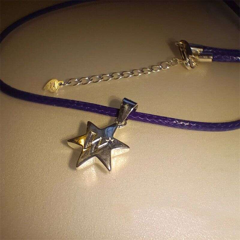 DHcollection Weasley Twins Lucky Star Necklace Potter Derivative Peripheral Design Leather Rope Sweater Chain Versatile Gift for Friends