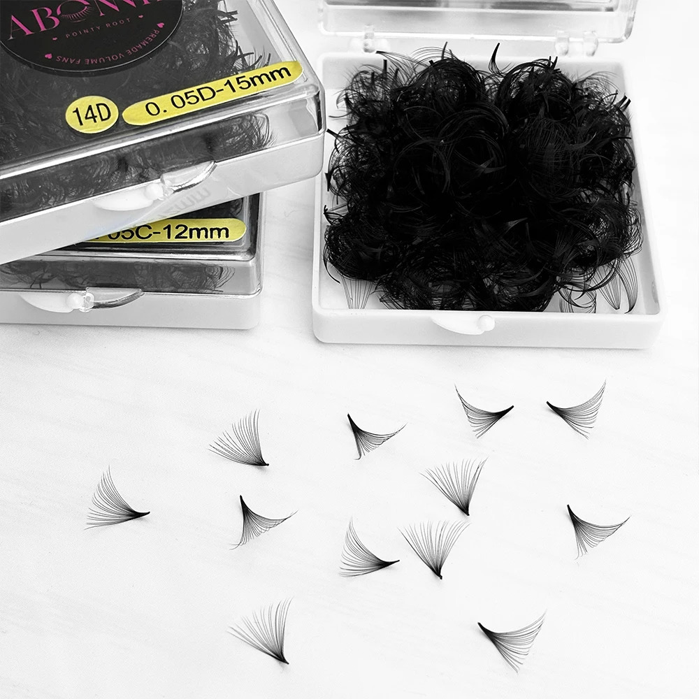 Abonnie 18mm Premade Volume Fan Pointy Base Fans Mega Eyelashes s 250811