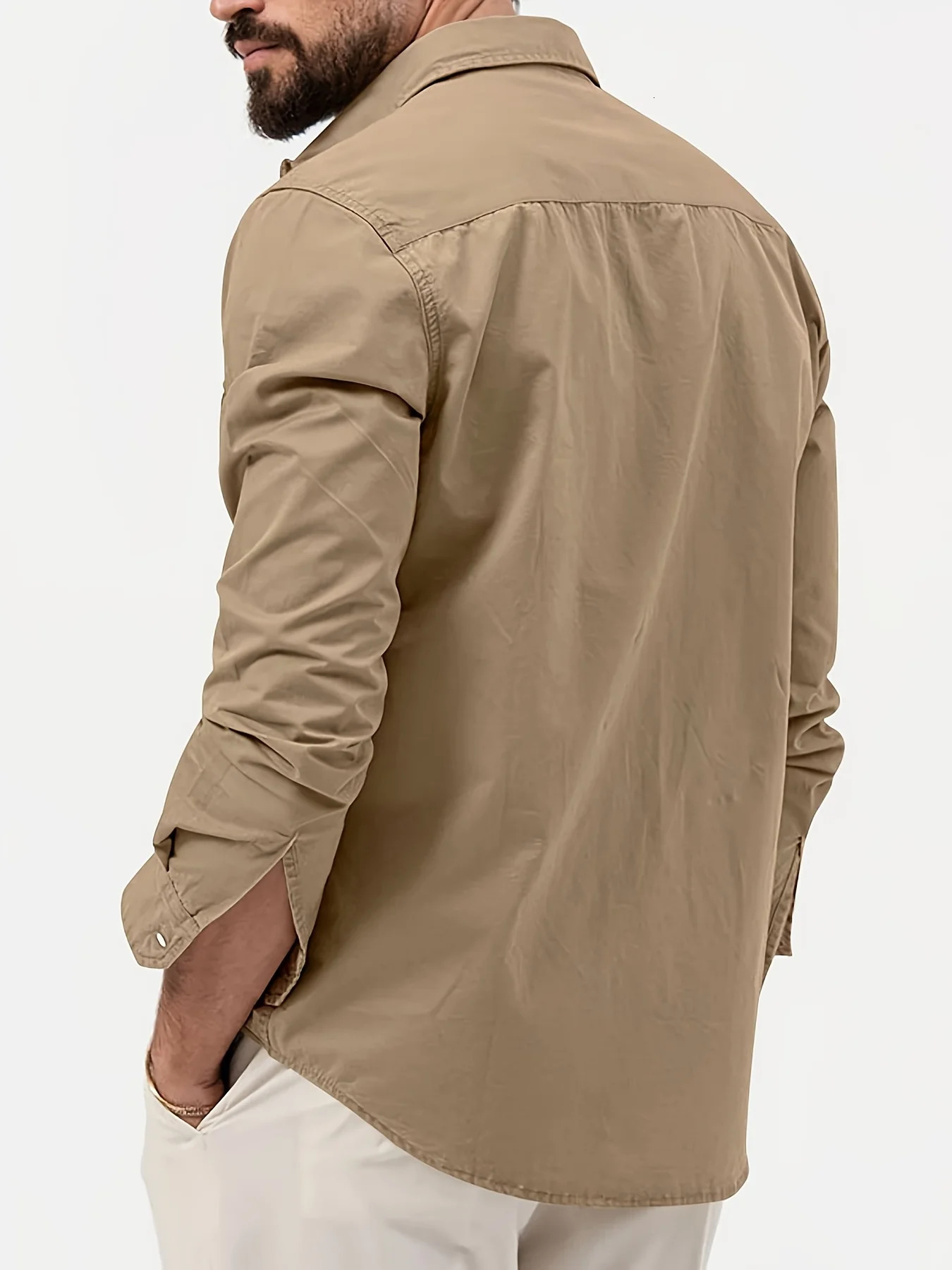 spring and autumn mens coats workwear lapels long-sleeved tops and loose casual jackets 250813