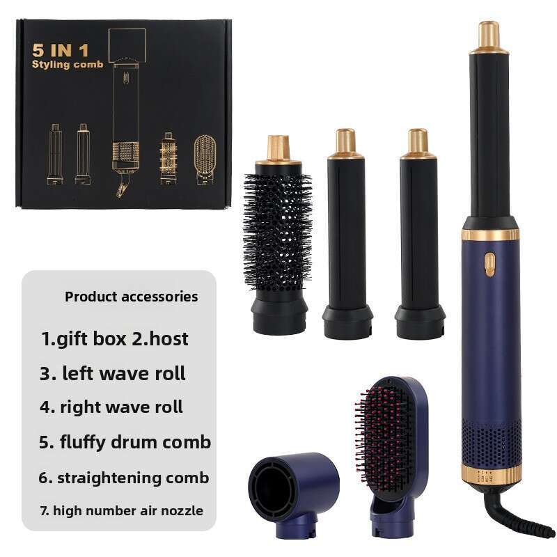 5-In-1 Multifunctional Styling Comb Lnstant Heat-up High-Speed Dryer Constant Temperature Hair Care Negative-Ion Curling-Iron