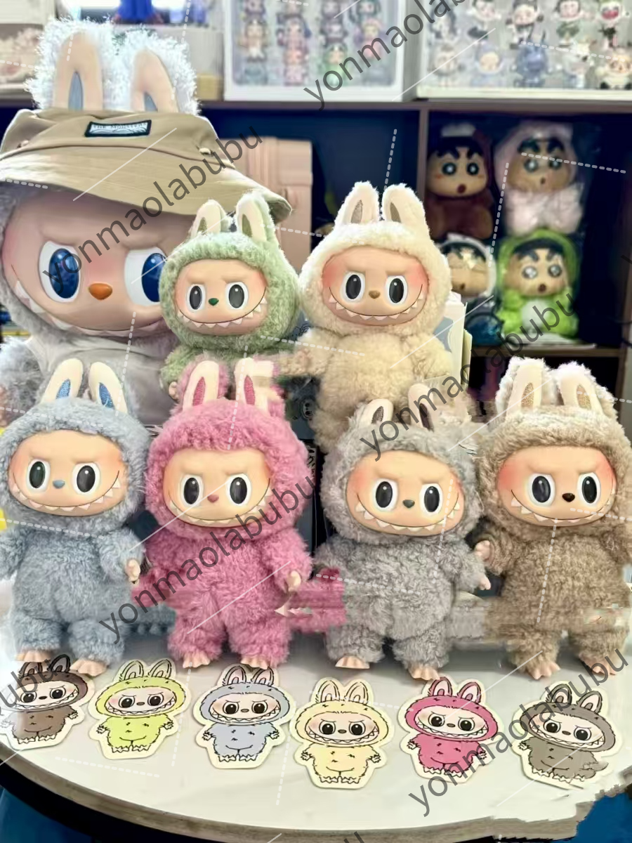 Hot Sale Anime Figure For Childrens Birthday GiftLabubu V1 V2 V3 Have A Seat Series Vinyl Pendant labubu Doll Model Toy Cute Monster Cartoon Character