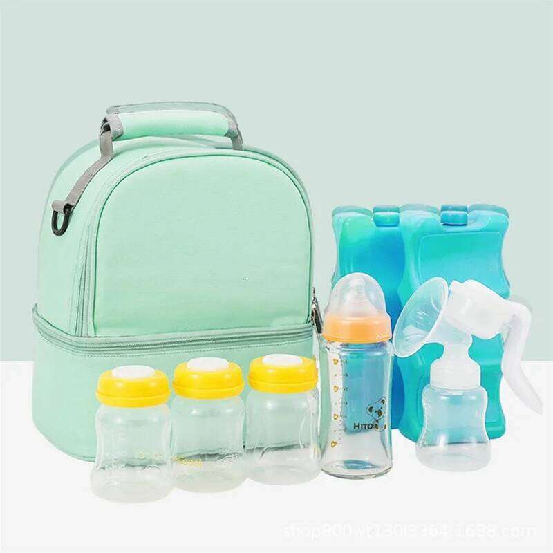 Mommy Bag Milk Storage Breast Pump Maternity Cooler Double Layer Insulation Fresh Keeping Baby Food Backpack Feeding Bottle
