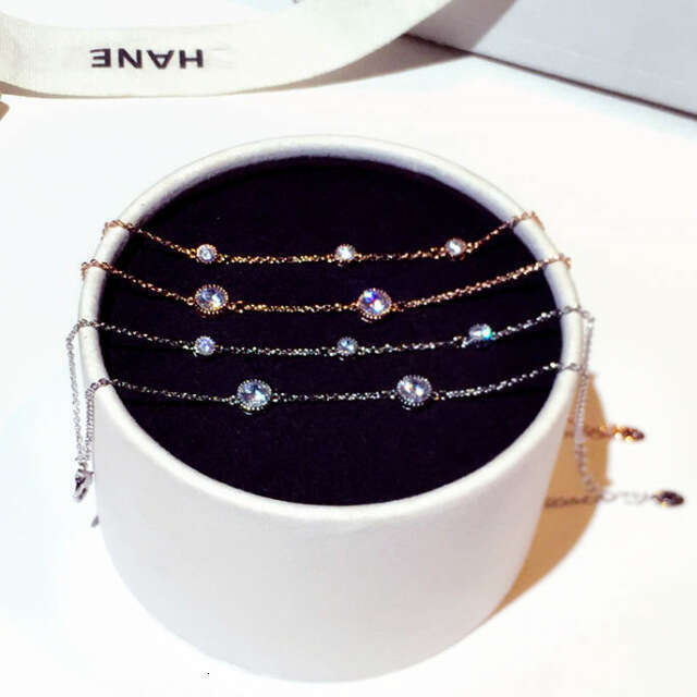 New Fashion Design Japanese and Korean Style Bracelet Super Shiny Zircon Double Layer Elegant Versatile Bangle Jewelry for Women S00319