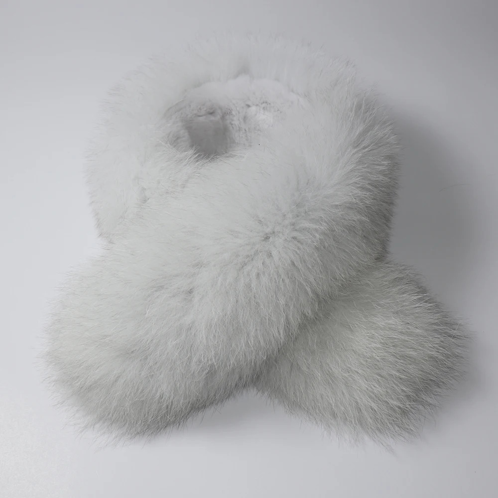 Women Fashion Fox Fur Scarf Natural Warm Fluffy Fox Fur Scarves Collar Lady Winter Thick 100% Genuine Fox Fur Mufflers 250808