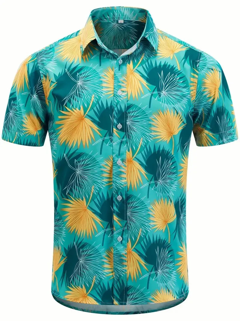 Mens Shirts Shortsleeved Hawaii Fashion Summer Tops 3D Threedimensional Printing Loose Breathable 250804