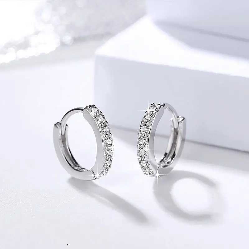 2025 New Korea Trend Luxury Gold Color Hoop Earrings for Women Charm Shiny Crystal Zircon Wedding Bride Jewelry Accessories XJ250814