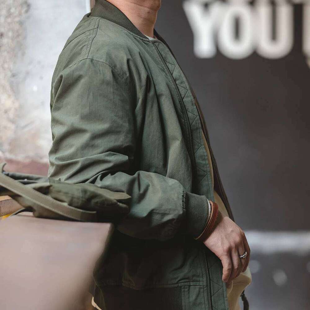 Designer Clothing 2025 Maden Retro Ma1 Bomber Flight Jackets Green Windproof Pilot Jacket Casual Motorcycle Baseball Coat For Men's Spring And Au