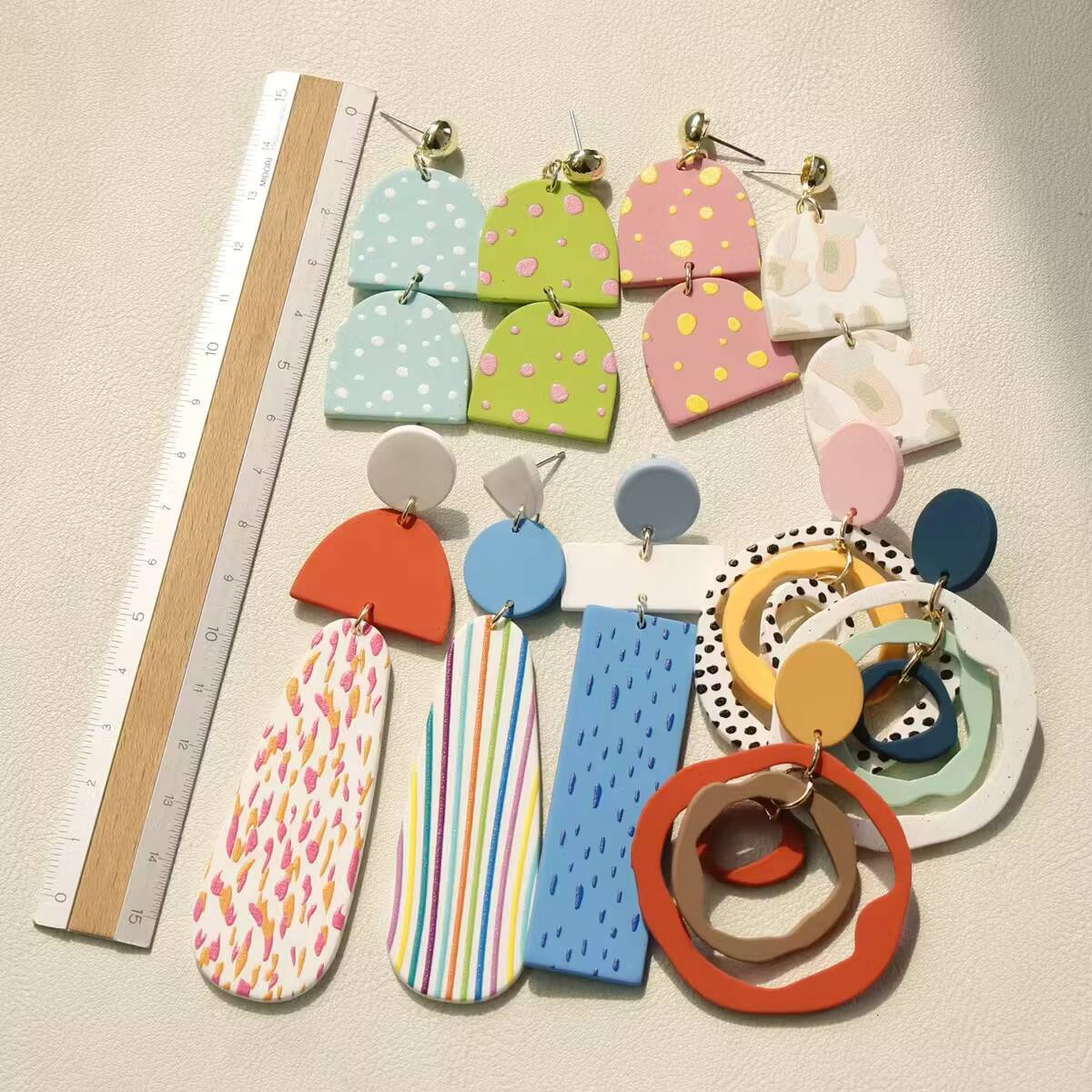 Multi-layer Exaggerated Colorful Acrylic Women's Fashion Earrings