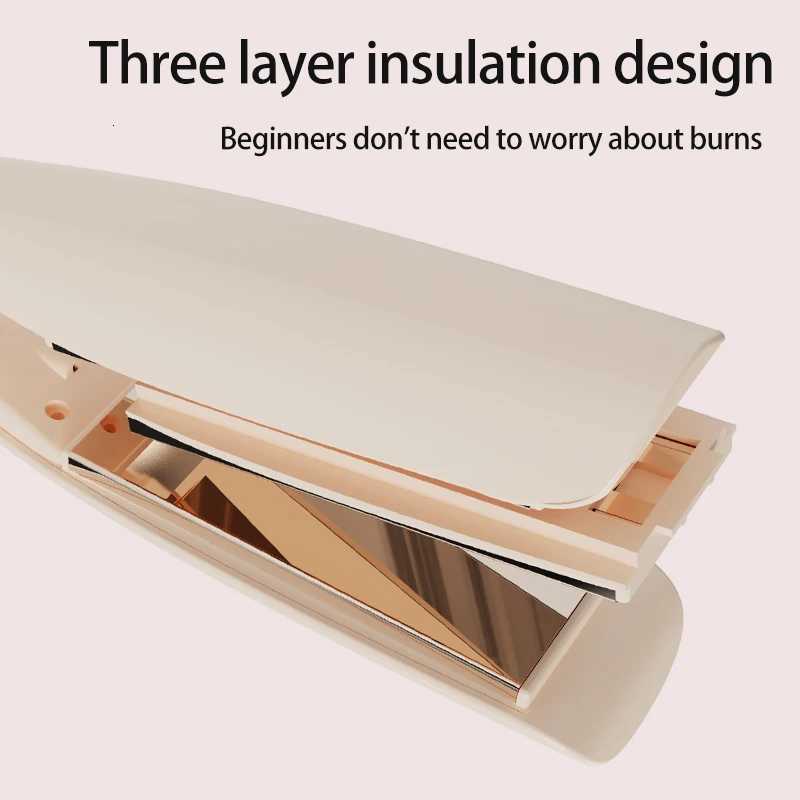 Dual Purpose Hair Straightener and Curler for Women Girls Anti Scald Fast Heating Styling Iron All Hair Types Travel Size W250814