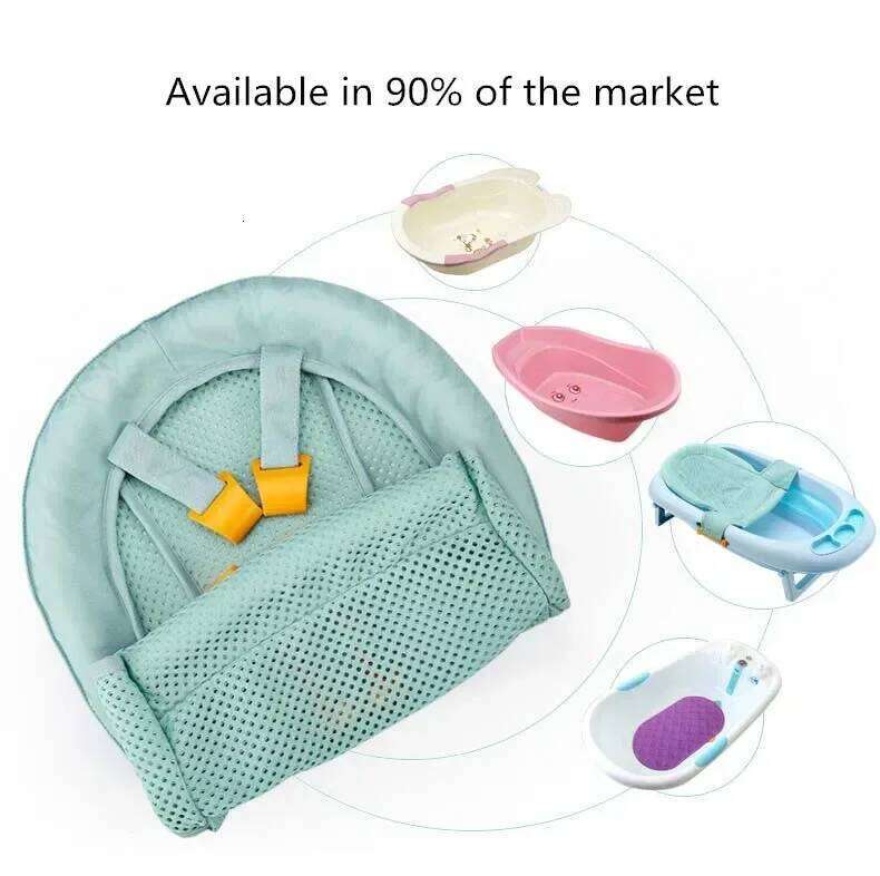 Net Seat Support Mat Foldable Baby Bath Tub Pad Chair Newborn Bathtub Pillow Infant Anti-Slip Body Cushion