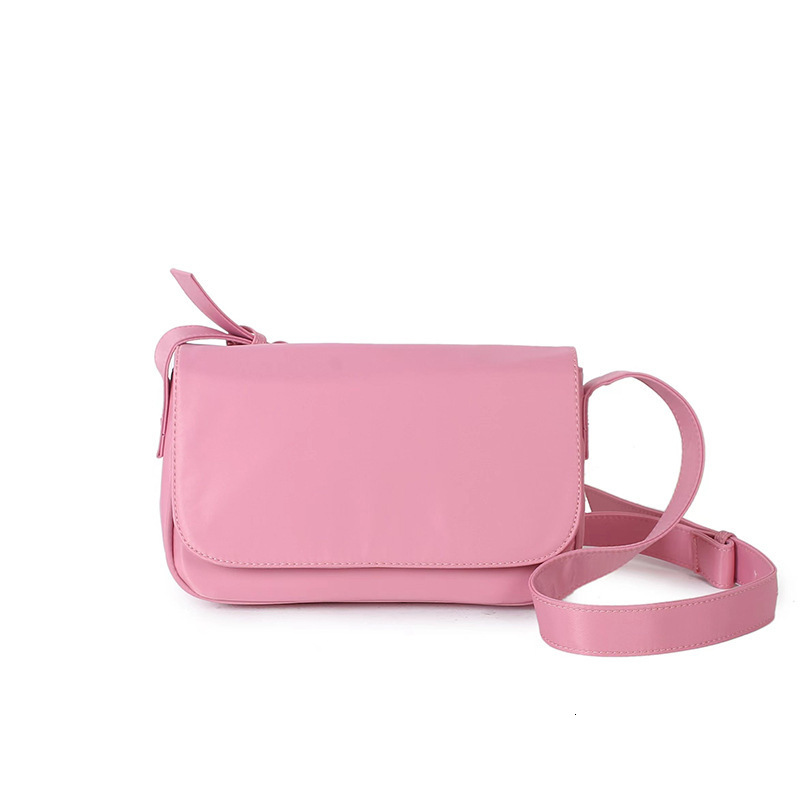 New Unisex Soft Leather Solid Color Textured Small Square Bag Stylish Simple Commuter Versatile Shoulder Handbag