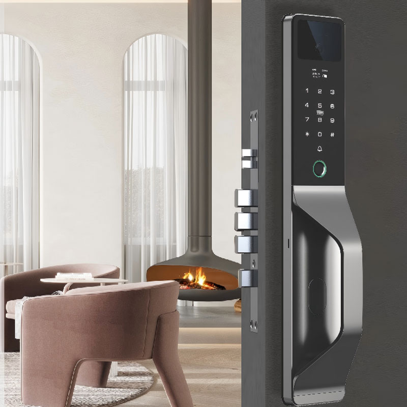 Video intercom fingerprint smart door lock with facial recognition, fingerprint lock with camera, smart digital lock RUBINHR C949-2