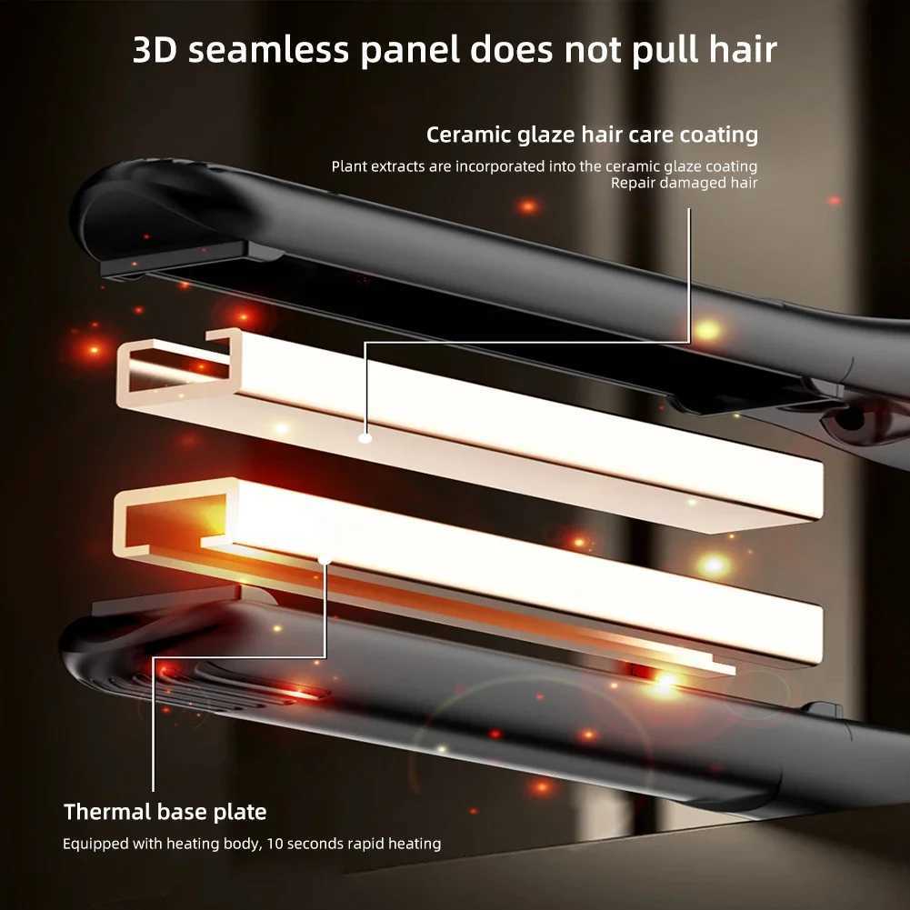 2 in 1 Hair Straightener Hair Curler Suitable for All Hair Types Latest Patented Negative Ion Hair Care Safe Hair Styling Tool W250814