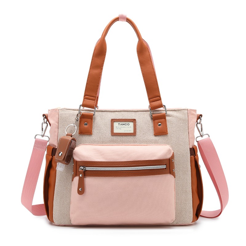 Mom's Stylish Large Capacity Canvas Purse for Everyday Use Lightweight & Water-resistant Interior Compartments