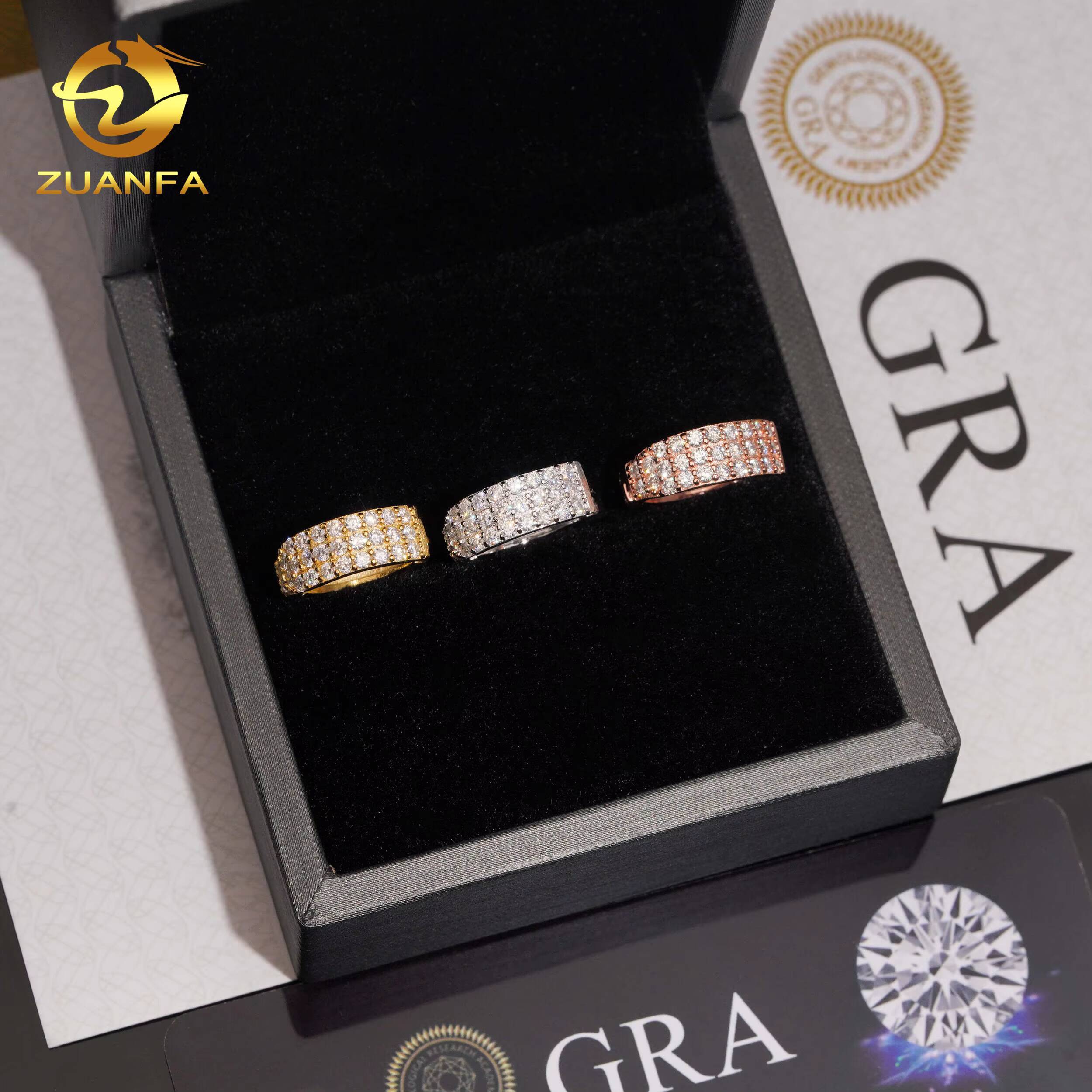 Ready to Ship GRA Certificate Popular Iced Out Earring Hip Hop Jewelry Sier VVS Moissanite Hoop Earrings for Women Men