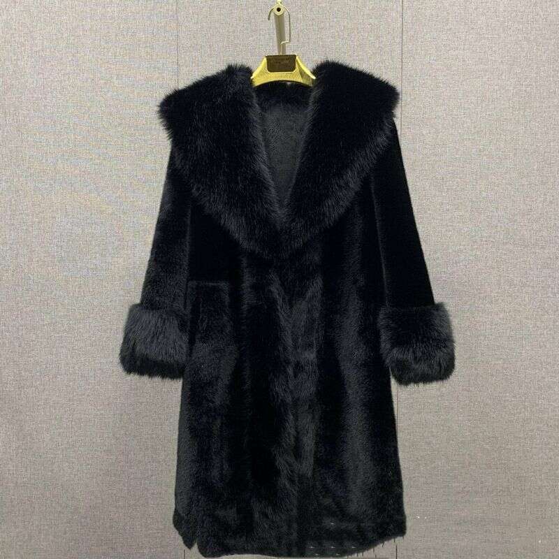 Women's Clothing Women's Long Slim Environmentally Friendly Mink Toka Thick Fur Coat