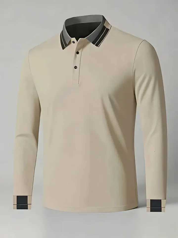 2025 New Fashion Trend Spring and Autumn Long Sleeve Polo Shirt Daily Shopping Comfortable Casual Commuter Men XJ250804