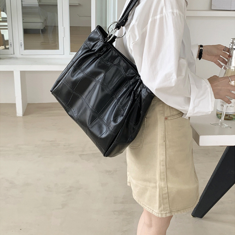 Large Capacity for Women Autumn Winter Stone Pattern Women's Shoulder Office Commuter Tote Bag