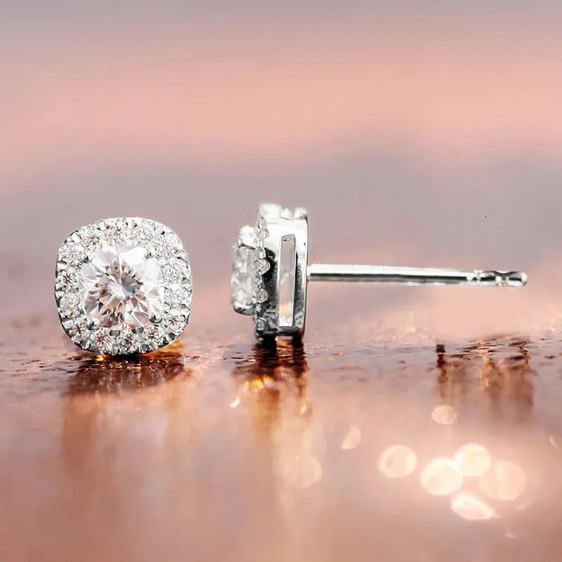 CAOSHI Dainty Cubic Zirconia Stud Earrings for Women Gold Color/Silver Color Exquisite Jewelry Versatile Graceful Accessories 250812