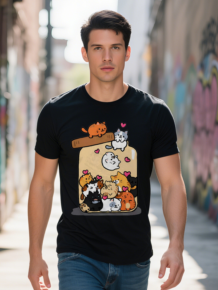 Casual Round Neck T-Shirt Print Design Men's Top a Gift for Men 12d6f