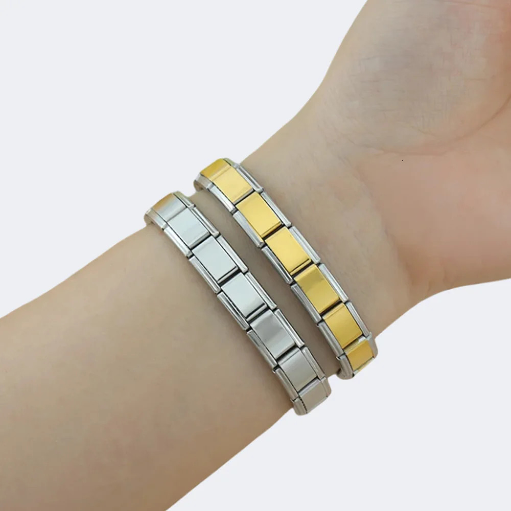 Complete Series Italian Charm Bracelet For Woman Men Daily Party Holiday Gift Stainless Steel Bangle on Hand DIY Making Jewelry 250812