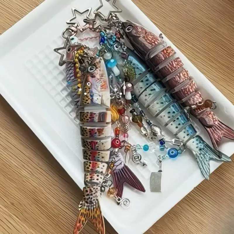 Creative Fish Keychains Fun Fishing Lover Pendant Fashion Fisherman Master Keyring I Love Fishing Pendant Backpack Accessories Y250814