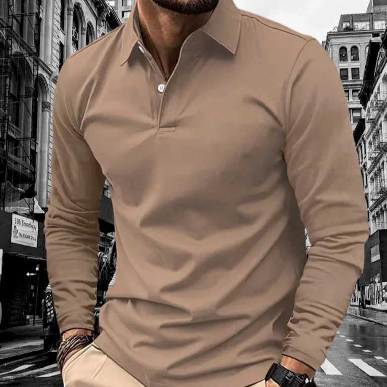 Mens long sleeve Lapel T-shirtXJ250804