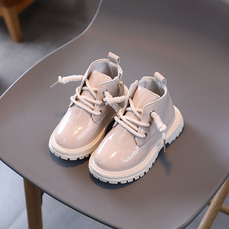 Toddler Girls Boots Crocodile Pattern for Autumn Winter Fashion Children Shoes Kidsnest Kids Boy Boots Black Beige Sizes US5.5C-US13C 000505