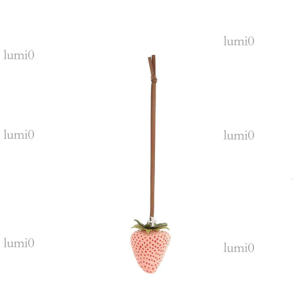 New Hot-Selling Two-Color 3D Realistic Fruit Big Strawberry Pendant Personalized Bag Keychain Accessory