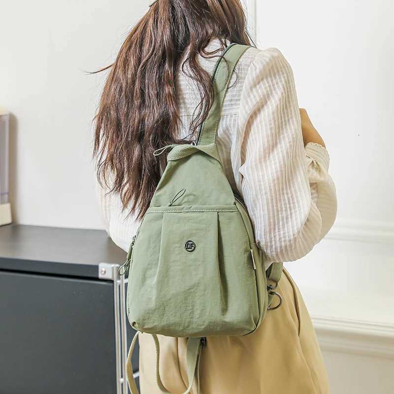 2025 Cross-Border New Backpack Womens Multi-Purpose Travel Backpack Simple Fashion Crossbody Bag Work Clothing Versatile Chest XJ250814