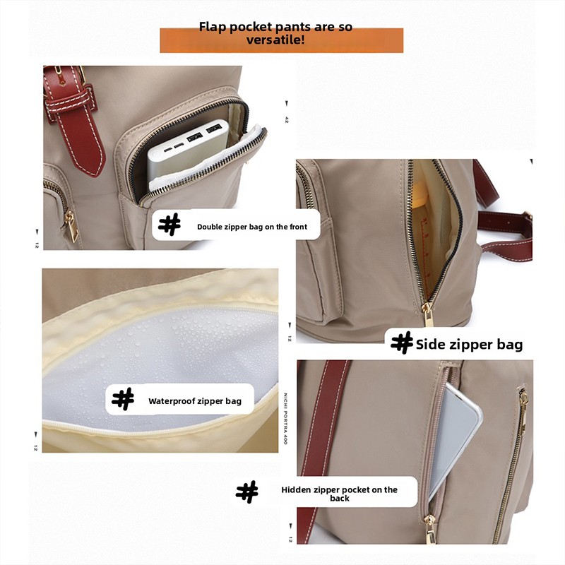 Backpack Mom-Friendly Dual Compartments Backpack Water Resistant & Colorful Design for Women