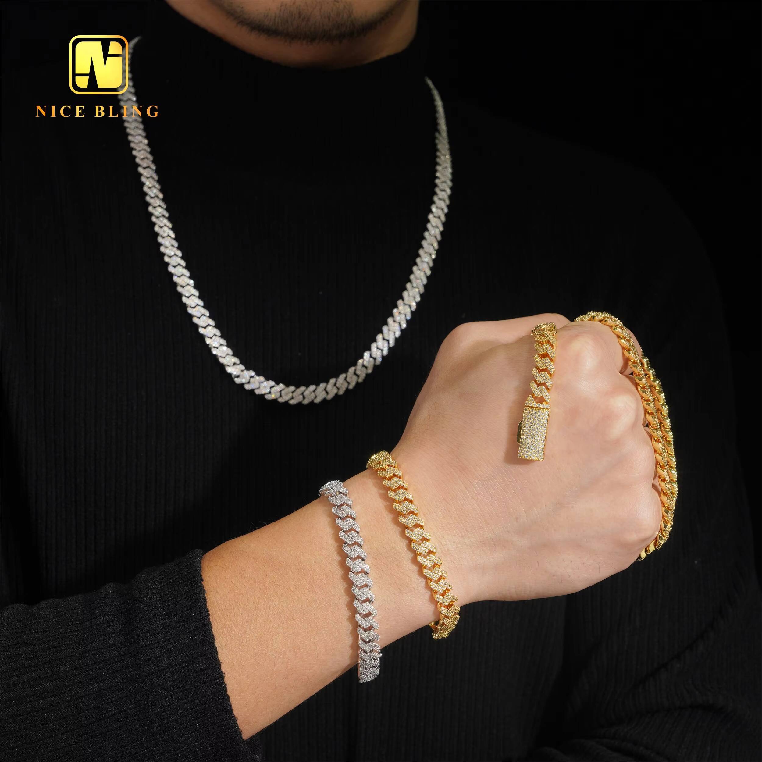 Cheap Price Hip Hop Fashion Jewelry 18k Gold Plated 8mm Brass Cubic Zirconia Necklace Men Women Pendant Necklaces