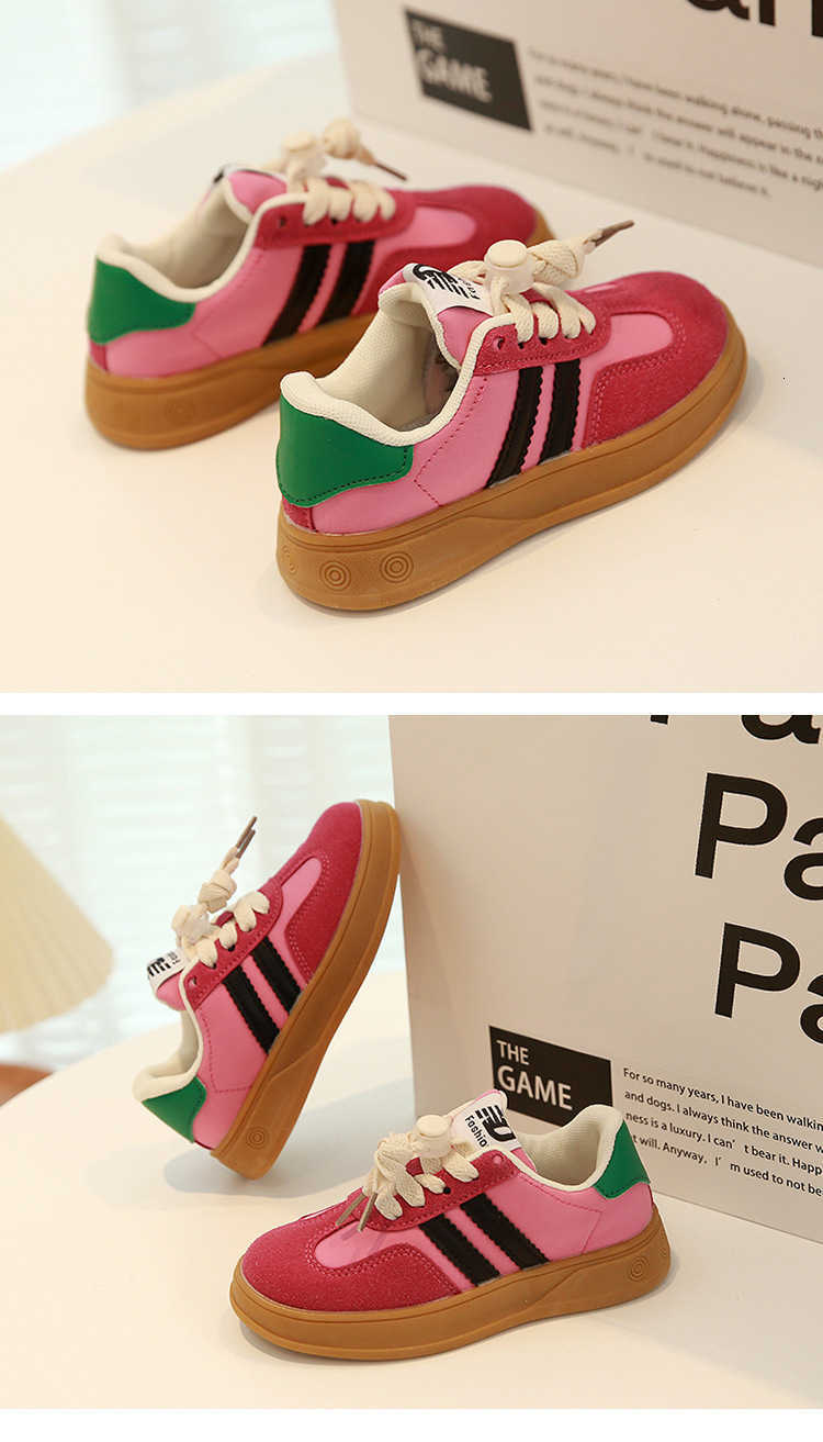 Kid Suede Color Splicing Casual Shoes Girl Boy Lace Up Sneakers 2025 Autumn Child Walk Running Sport Trainers Size 26-37 XJ250628