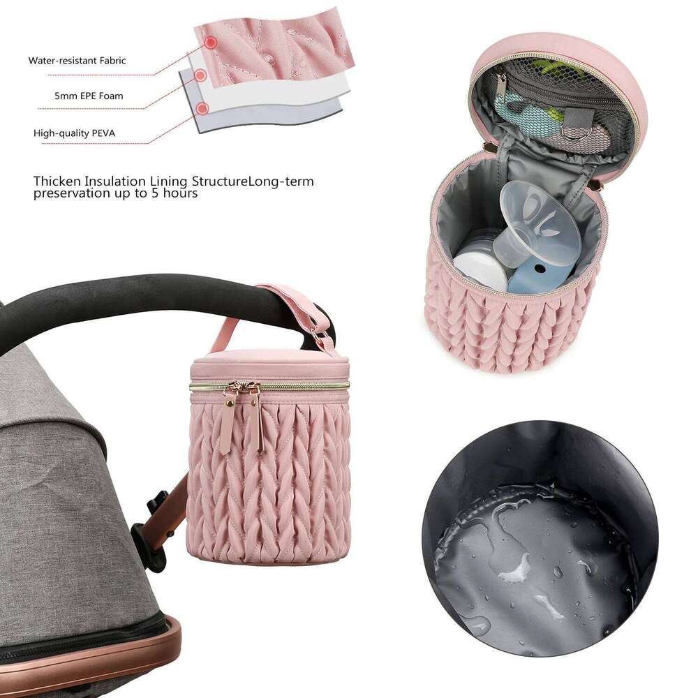 Multi functional handbag, small meal bag, can hang stroller, waterproof baby milk storage and refrigeration bag