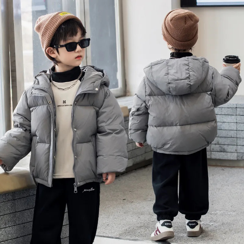 RAISE Winter Children Girl Down Jacket Thicken Plus Velvet Windproof Baby Girl Hooded Outerwear Loose Solid Zipper Kid Girl Coat 250813