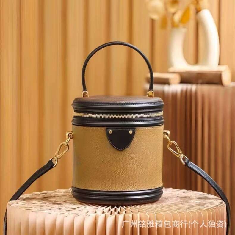 Lujia High Version Cannes Fortune Bucket Handheld Crossbody Small Round Vintage Luxury Bag