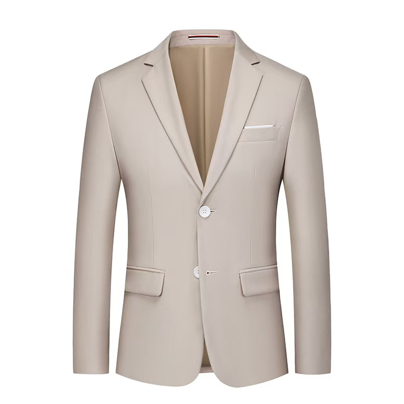 T1437 men's suit with good texture, three-dimensional, iron-free, crisp, thick, two-button small suit for business casual wear