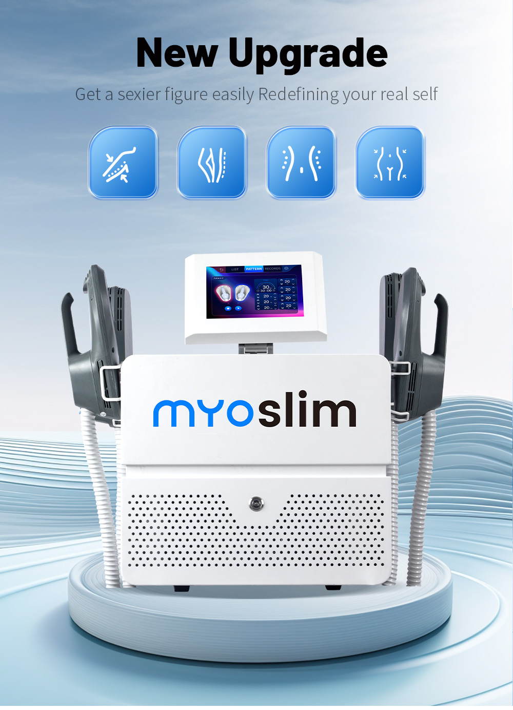 Sculpt Machine 15Tesla 6500w EMS RF Fat Slimming Burning Muscle Stimulation Body Sculpting Electromagnetic Therapy