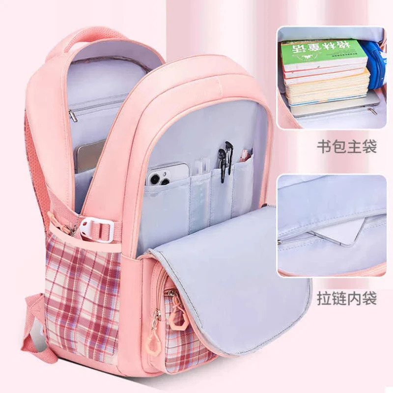 Children School Bags For Girls Kids Satchel Primary Orthopedic School Backpacks Princess Backpack Book bag 250813
