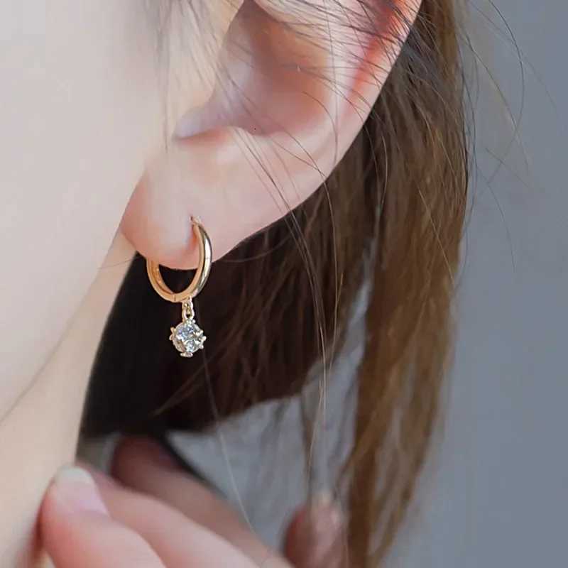 925 Silver Needle Crystal Zircon Golden Round Earrings Geometric Flower Rhinestones Hoop Classic Earrings Jewelry Party Gifts XJ250814