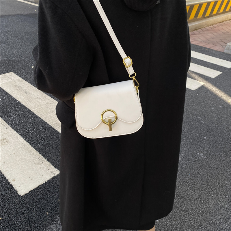 Luxury Brand Designer Bag Vintage Saddle Bag For Women 2022 Winter New Fashion Simple Shoulder Crossbody Bag Casual Commuter Women's Bag