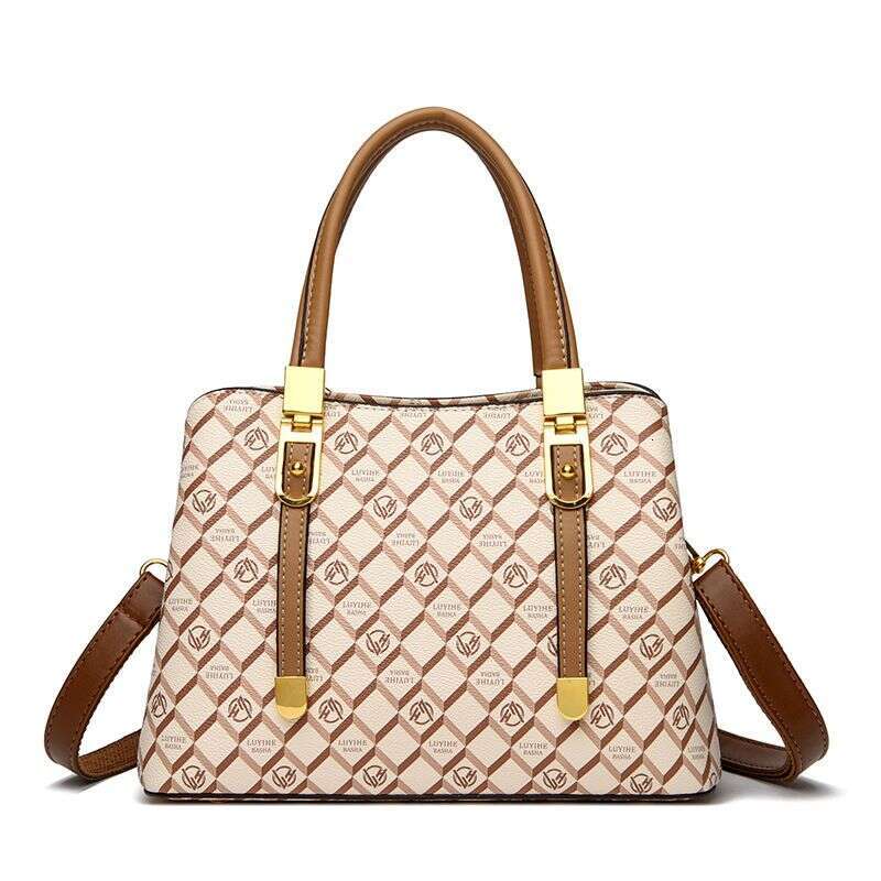 Handbag New Women's Shoulder Simple Atmosphere French High-end Middle-aged Mom Crossbody Bag