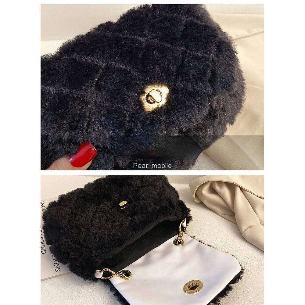 Autumn and Winter 2025 Women Small Fashion New Plush Shoulder Girl Crossbody Messenger Bag