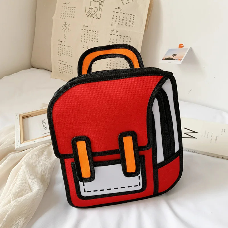 Two Dimensional 3d Multi-Functional Backpack Schoolbag Children 3-6 Grade Primary School Students 250813