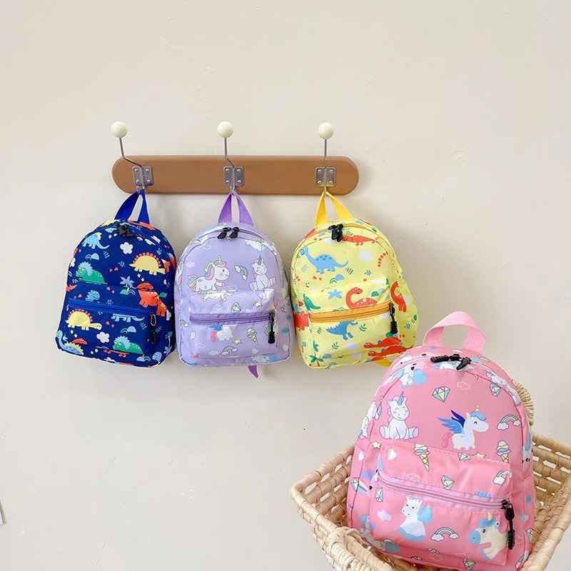 Childrens Cartoon Dinosaur Unicorn Backpacks For Teenager Cute Kindergarten Schoolbag Waterproof Book Bag Boys Girls Animal Bag 250813