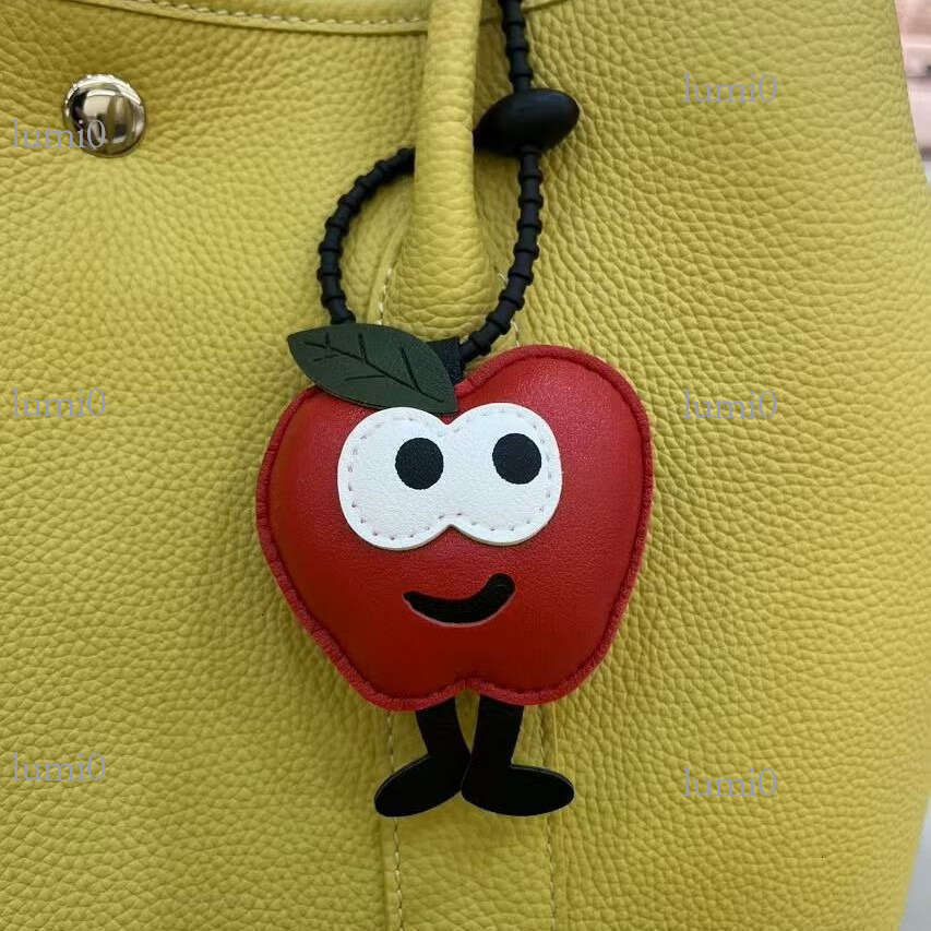 Cute Keychain Creative Apple Christmas Tree Couple Car Hanging Ornament Plush Cartoon Five-Pointed Star Backpack Pendant Gift