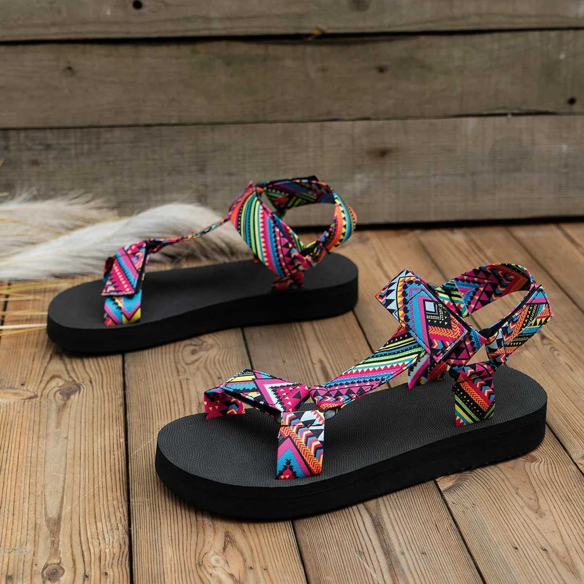 2024 Summer Flat Womens Shoes Hemp Rope Set Foot Beach Sandals Outdoor All-match Casual Slippers Large Size Women Sandals W250814