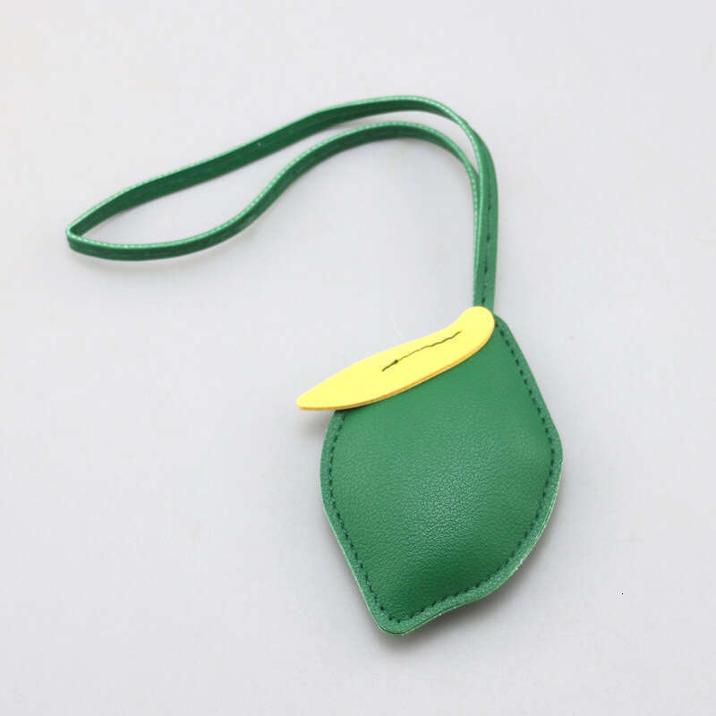 DIY Jewelry Ins Cartoon PU Leather Lanyard Baguette Lemon Keychain Bag Accessories Pendant